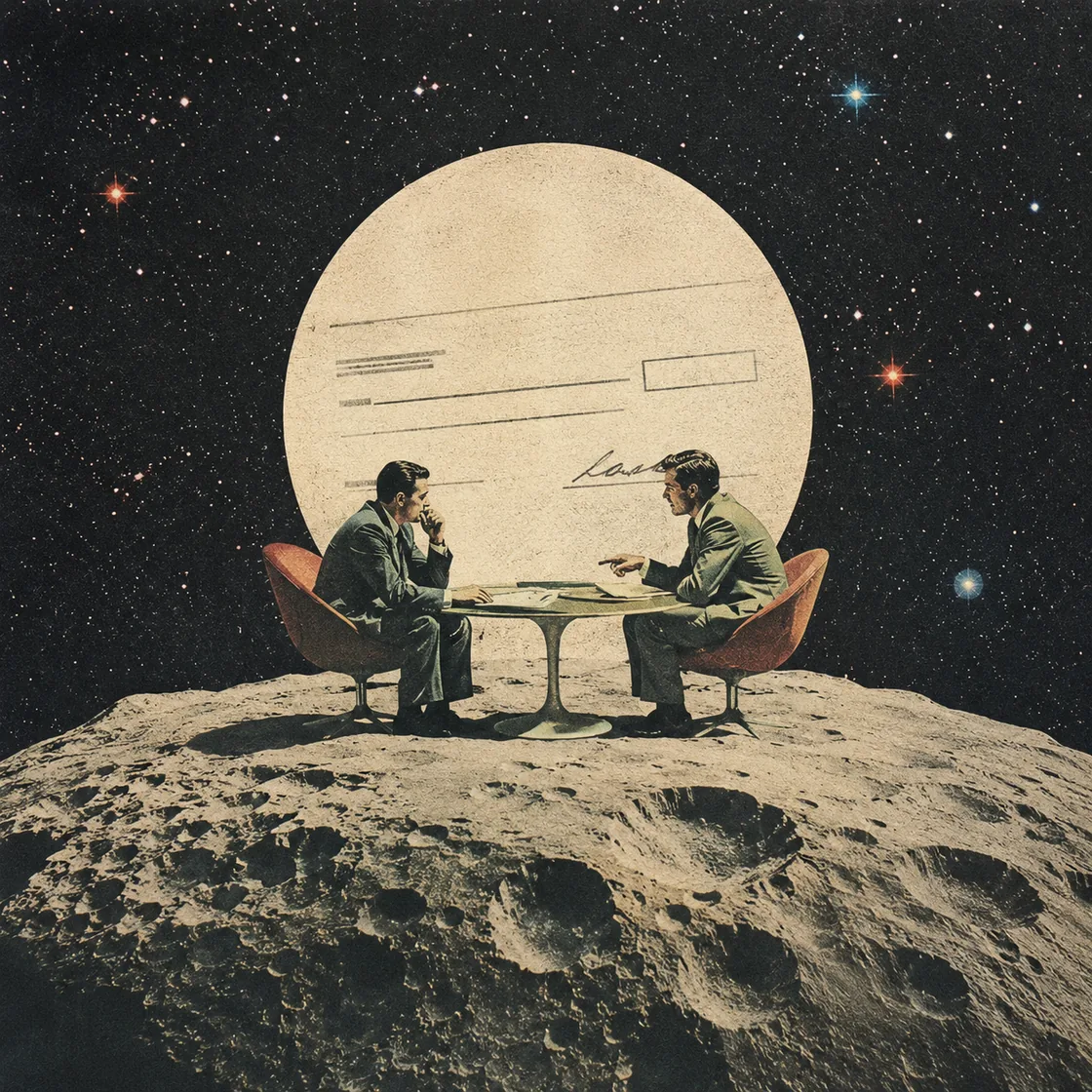 A retro-space scene depicting a season of change